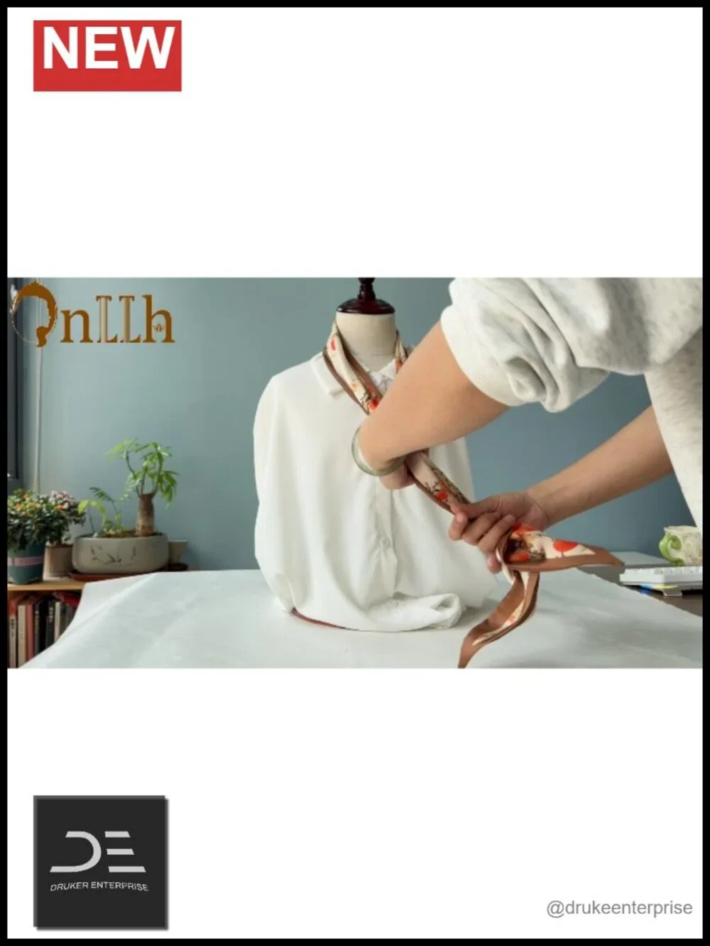 Silky Lightweight Long Scarf for Women - Fashion Head Neck Scarf
